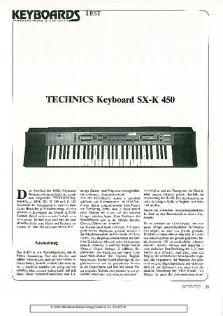 Technics SX-K450 | KEYBOARDS