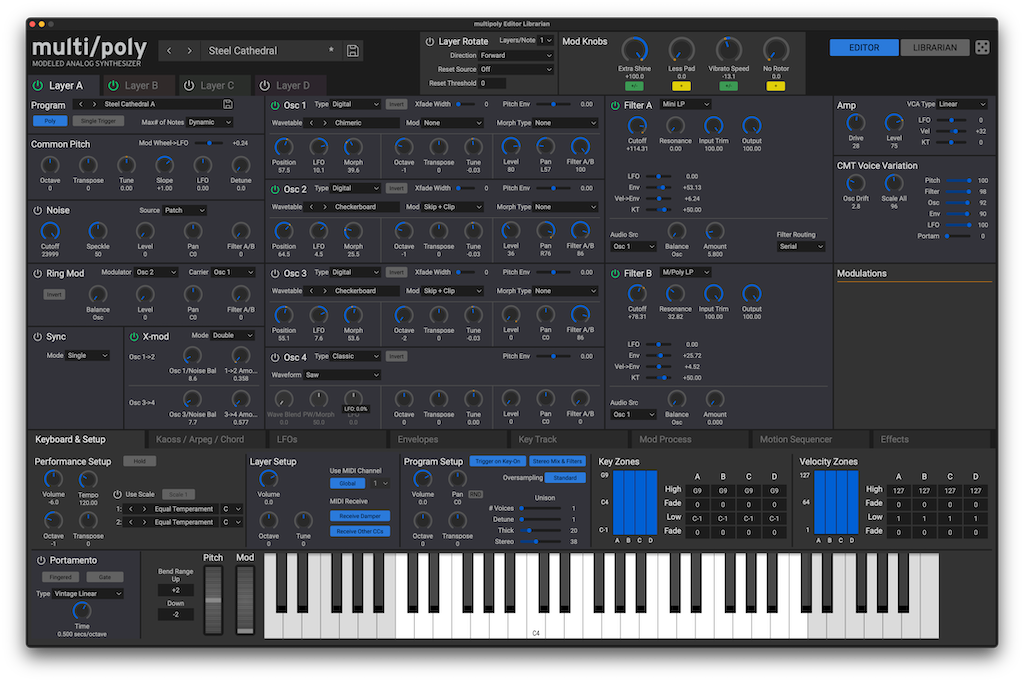 Korg multi/poly Editor