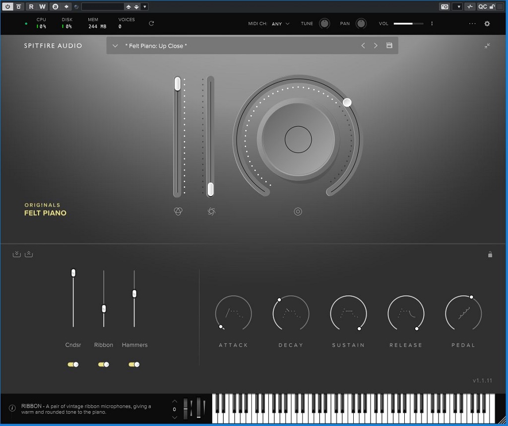 Spitfire Audio Originals Felt Piano