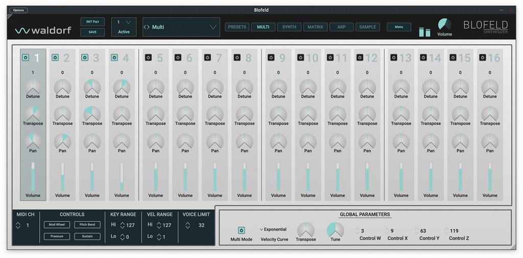 Waldorf Blofeld Plugin Wavetable-Synthesizer multi mode