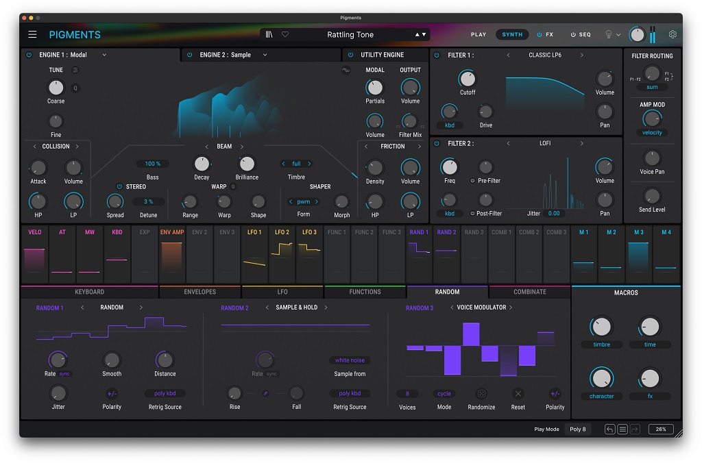 Arturia Pigments 6 Plug-in GUI 2